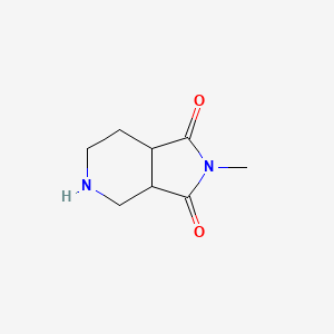 molecular formula C8H12N2O2 B12852956 2-methyl-octahydro-1H-pyrrolo[3,4-c]pyridine-1,3-dione 