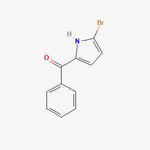 molecular formula C11H8BrNO B1285301 Methanone, (5-bromo-1H-pyrrol-2-yl)phenyl- CAS No. 130190-60-2