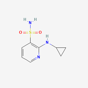 molecular formula C8H11N3O2S B12853057 2-(Cyclopropylamino)pyridine-3-sulfonamide 