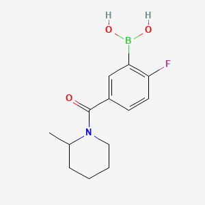molecular formula C13H17BFNO3 B12853079 2-Fluoro-5-(2-methyl-1-piperidinylcarbonyl)benzeneboronic acid 