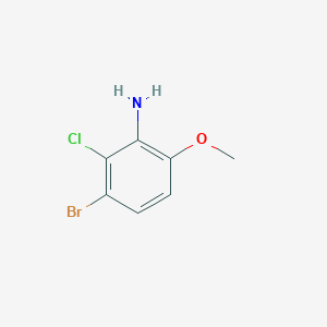 molecular formula C7H7BrClNO B12853086 3-Bromo-2-chloro-6-methoxyaniline 
