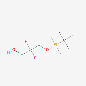 molecular formula C9H20F2O2Si B12853141 3-((tert-Butyldimethylsilyl)oxy)-2,2-difluoropropan-1-ol 