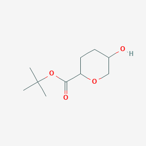 molecular formula C10H18O4 B12853159 tert-butyl 5-hydroxytetrahydro-2H-pyran-2-carboxylate 