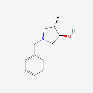 molecular formula C12H17NO B1285316 trans-1-Benzyl-4-methyl-pyrrolidin-3-OL 