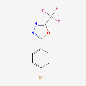 molecular formula C9H4BrF3N2O B1285321 2-(4-Bromophenyl)-5-(trifluoromethyl)-1,3,4-oxadiazole CAS No. 918476-23-0