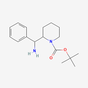 molecular formula C17H26N2O2 B12853236 tert-Butyl 2-[amino(phenyl)methyl]piperidine-1-carboxylate 