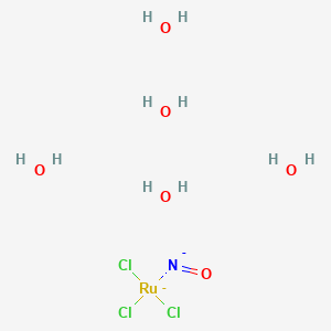 molecular formula Cl3H10NO6Ru-2 B12853242 Ruthenium(II) Nitrosyl Chloride pentahydrate 