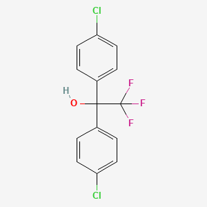 molecular formula C14H9Cl2F3O B12853248 Benzhydrol, 4,4'-dichloro-alpha-(trifluoromethyl)- CAS No. 630-71-7