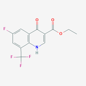 molecular formula C13H9F4NO3 B12853290 Ethyl 6-fluoro-4-hydroxy-8-(trifluoromethyl)quinoline-3-carboxylate 