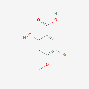 molecular formula C8H7BrO4 B1285332 5-Bromo-2-hydroxy-4-methoxybenzoic acid CAS No. 98437-41-3
