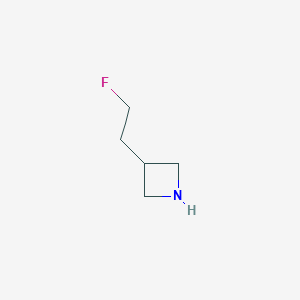 molecular formula C5H10FN B12853349 3-(2-Fluoroethyl)azetidine 