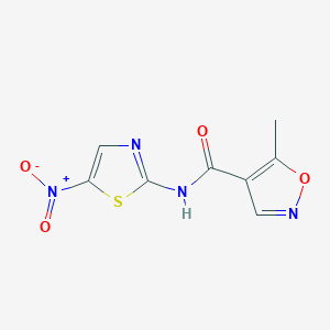 molecular formula C8H6N4O4S B12853384 5-methyl-N-(5-nitrothiazol-2-yl)isoxazole-4-carboxamide 