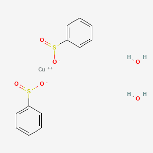 molecular formula C12H14CuO6S2 B12853408 Copper(ii) benzenesulfinate dihydrate 