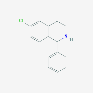 molecular formula C15H14ClN B12853415 6-Chloro-1-phenyl-1,2,3,4-tetrahydroisoquinoline 