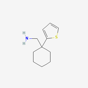 molecular formula C11H17NS B1285342 [1-(Thiophen-2-yl)cyclohexyl]methanamine CAS No. 767627-74-7