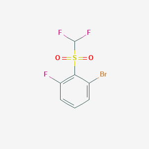molecular formula C7H4BrF3O2S B12853445 2-Bromo-6-fluorophenyl difluoromethyl sulphone 