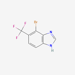 molecular formula C8H4BrF3N2 B12853467 7-Bromo-6-(trifluoromethyl)benzimidazole 
