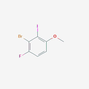 molecular formula C7H5BrFIO B12853469 2-Bromo-1-fluoro-3-iodo-4-methoxybenzene 