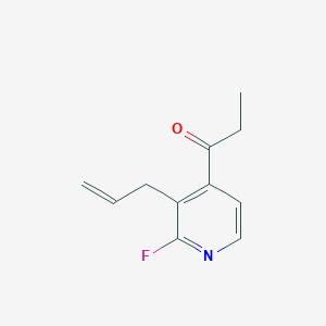 molecular formula C11H12FNO B12853496 1-(2-Fluoro-3-(2-propenyl)-4-pyridinyl)-1-propanone 