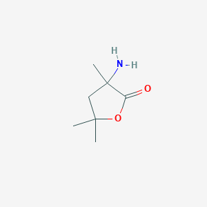 molecular formula C7H13NO2 B12853499 3-Amino-3,5,5-trimethyloxolan-2-one 