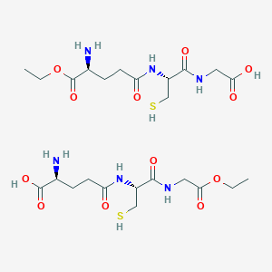 molecular formula C24H42N6O12S2 B12853527 Glutathione reduced monoethyl ester 