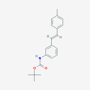 molecular formula C20H23NO2 B12853541 tert-Butyl (E)-(3-(4-methylstyryl)phenyl)carbamate 