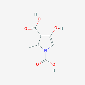 molecular formula C7H9NO5 B12853548 4-Hydroxy-2-methyl-2,3-dihydro-1H-pyrrole-1,3-dicarboxylic acid CAS No. 857207-74-0