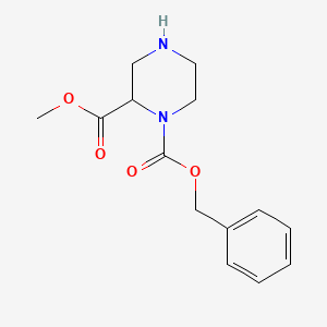 molecular formula C14H18N2O4 B1285356 1-Benzyl 2-methyl piperazine-1,2-dicarboxylate CAS No. 126937-43-7