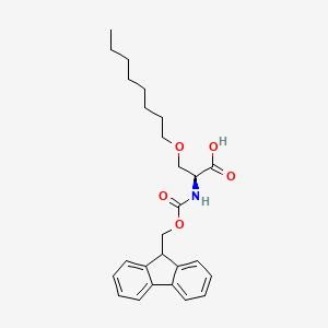 molecular formula C26H33NO5 B12853564 (S)-2-((((9H-Fluoren-9-yl)methoxy)carbonyl)amino)-3-(octyloxy)propanoic acid 