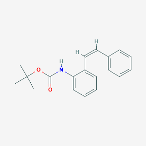 molecular formula C19H21NO2 B12853571 tert-Butyl (Z)-(2-styrylphenyl)carbamate 