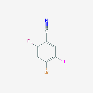 molecular formula C7H2BrFIN B12853588 4-Bromo-2-fluoro-5-iodobenzonitrile 