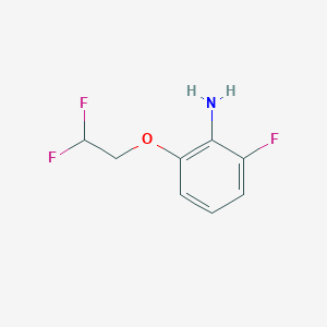 molecular formula C8H8F3NO B12853645 2-Fluoro-6-(2,2-difluoroethoxy)aniline 