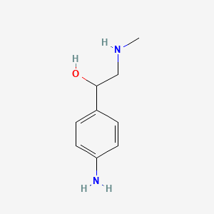molecular formula C9H14N2O B12853658 1-(4-Amino-phenyl)-2-methylamino-ethanol 