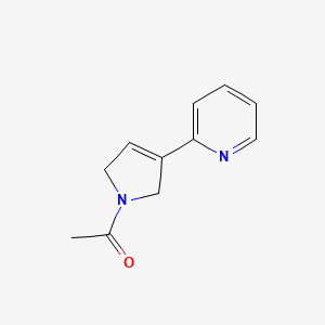 molecular formula C11H12N2O B12853679 1-(3-(Pyridin-2-yl)-2,5-dihydro-1H-pyrrol-1-yl)ethanone 
