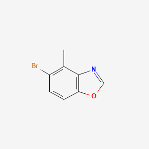 molecular formula C8H6BrNO B12853680 5-Bromo-4-methylbenzo[d]oxazole 