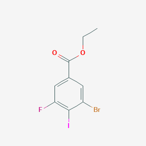 molecular formula C9H7BrFIO2 B12853683 Ethyl 3-Bromo-5-fluoro-4-iodobenzoate 
