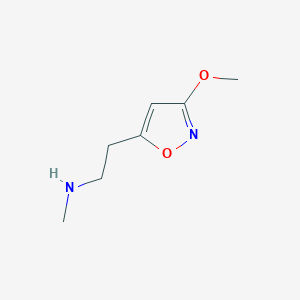 molecular formula C7H12N2O2 B12853702 2-(3-methoxyisoxazol-5-yl)-N-methylethanamine 