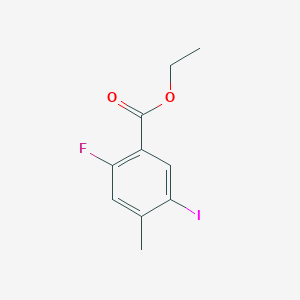 molecular formula C10H10FIO2 B12853706 Ethyl 2-fluoro-5-iodo-4-methylbenzoate 
