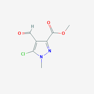 molecular formula C7H7ClN2O3 B12853707 Methyl 5-Chloro-4-Formyl-1-Methyl-1H-Pyrazole-3-Carboxylate 