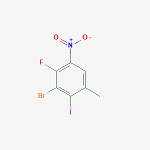 molecular formula C7H4BrFINO2 B12853728 3-Bromo-4-fluoro-2-iodo-5-nitrotoluene 