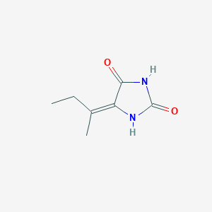 molecular formula C7H10N2O2 B12853740 5-(Butan-2-ylidene)imidazolidine-2,4-dione 