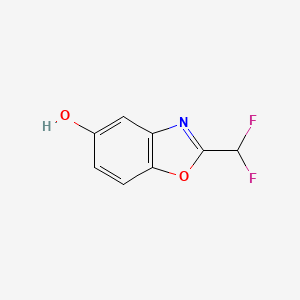 molecular formula C8H5F2NO2 B12853768 2-(Difluoromethyl)-5-hydroxybenzo[d]oxazole 