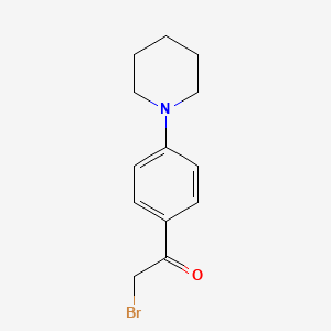 molecular formula C13H16BrNO B1285384 2-Bromo-1-(4-(piperidin-1-yl)phenyl)ethanone CAS No. 210832-84-1