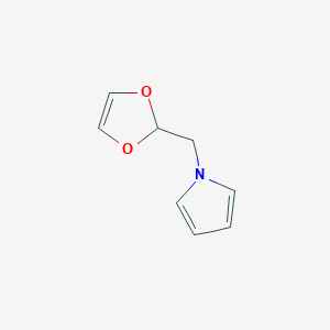 molecular formula C8H9NO2 B12853858 1-((1,3-Dioxol-2-yl)methyl)-1H-pyrrole 