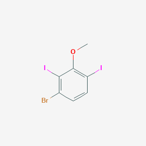 molecular formula C7H5BrI2O B12853889 3-Bromo-2,6-diiodoanisole 