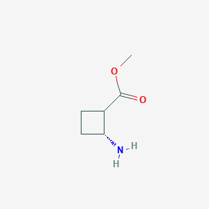 molecular formula C6H11NO2 B12853895 Methyl (2R)-2-aminocyclobutane-1-carboxylate 