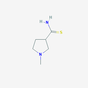 molecular formula C6H12N2S B12853899 1-Methylpyrrolidine-3-carbothioamide 