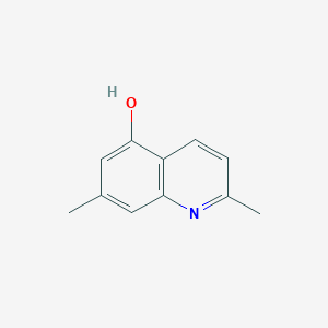 molecular formula C11H11NO B12853909 5-Hydroxy-2,7-dimethylquinoline 