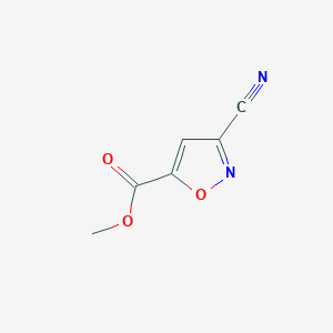 molecular formula C6H4N2O3 B12853934 Methyl 3-cyanoisoxazole-5-carboxylate 