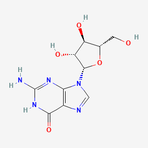 molecular formula C10H13N5O5 B12854021 9-(b-L-Arabinofuranosyl)guanine 